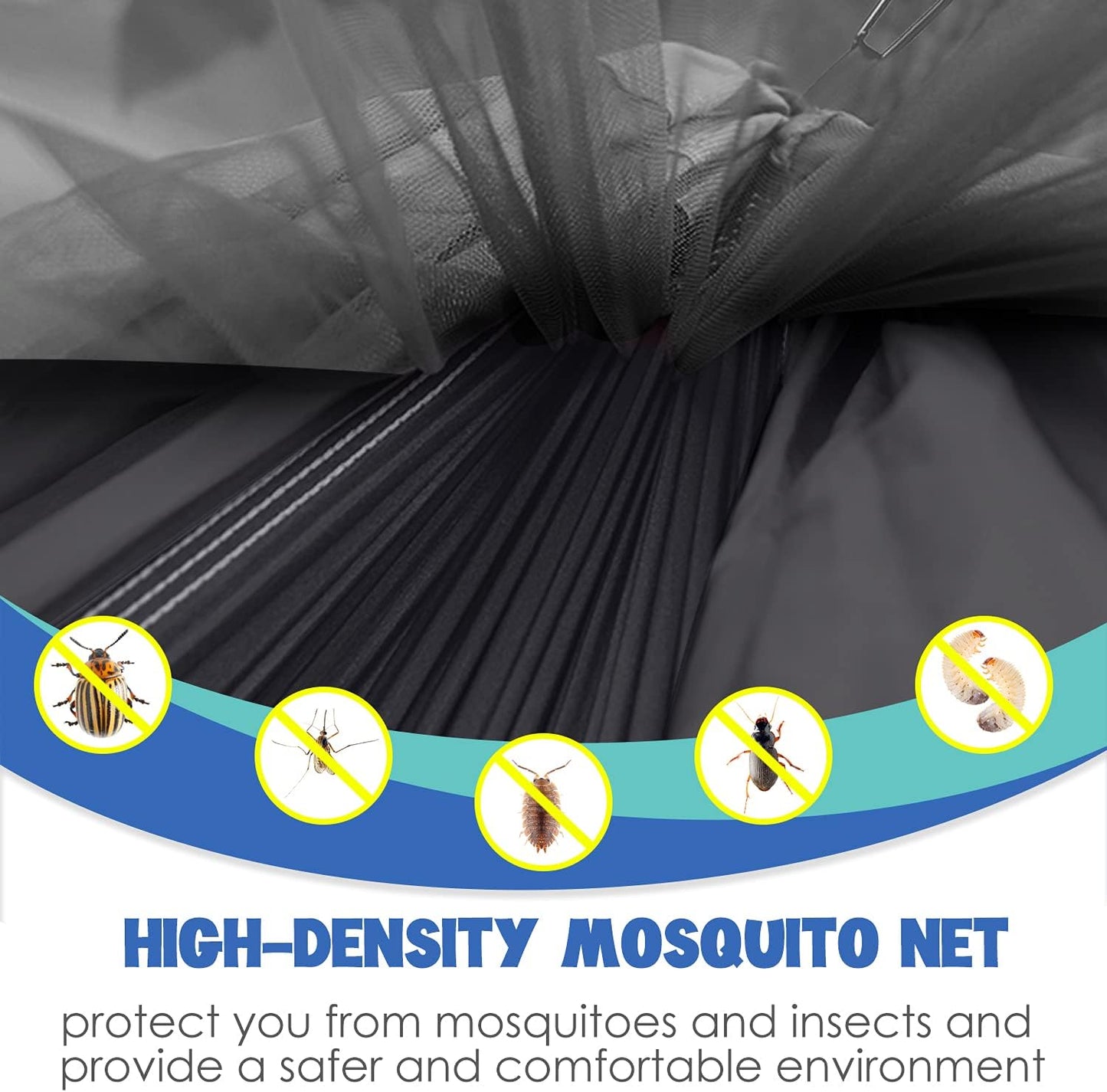 Premium Double Camping Hammock with Mosquito Net - Essential Outdoor Gear for Hiking and Travel 