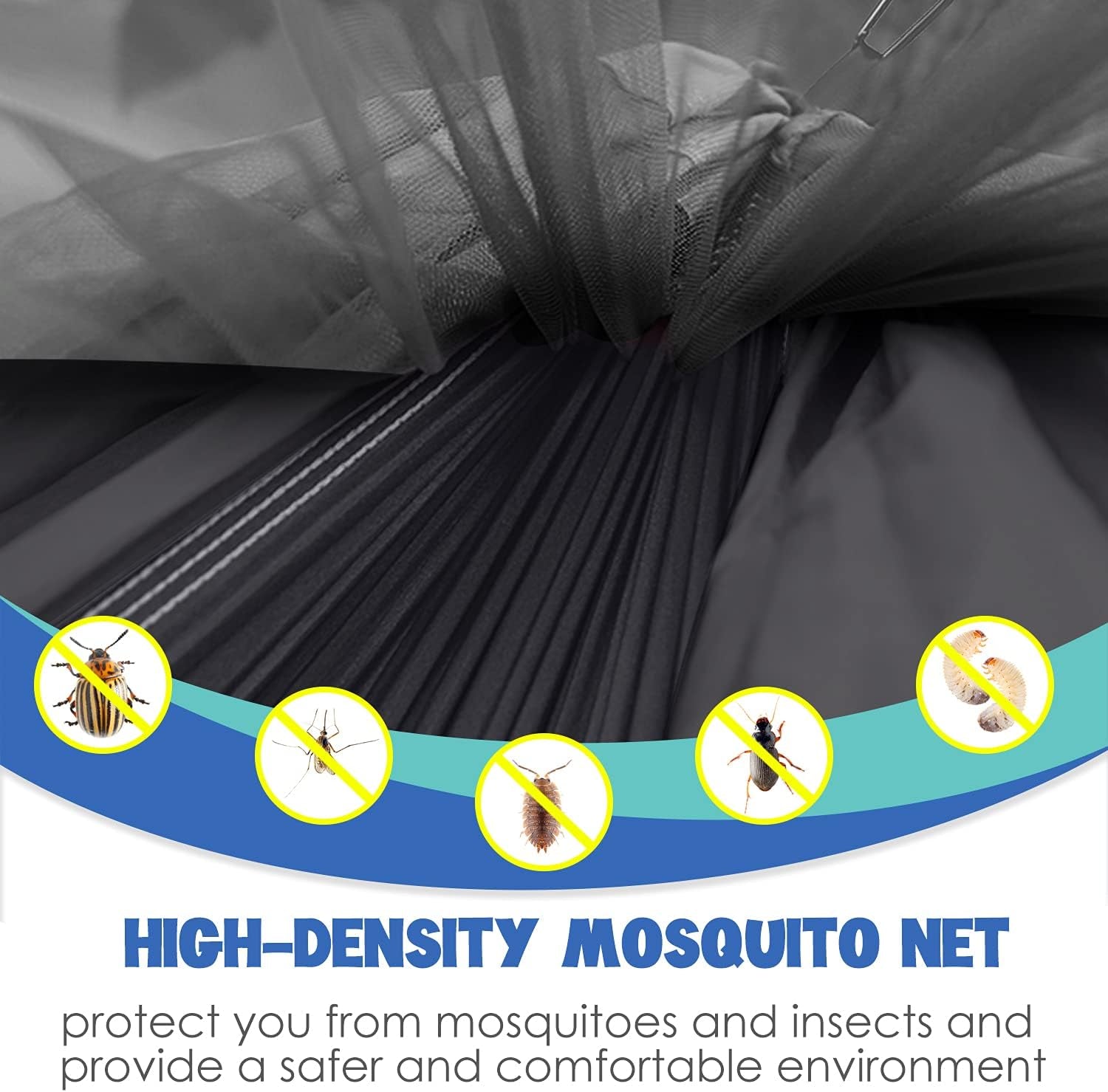 Premium Double Camping Hammock with Mosquito Net - Essential Outdoor Gear for Hiking and Travel 