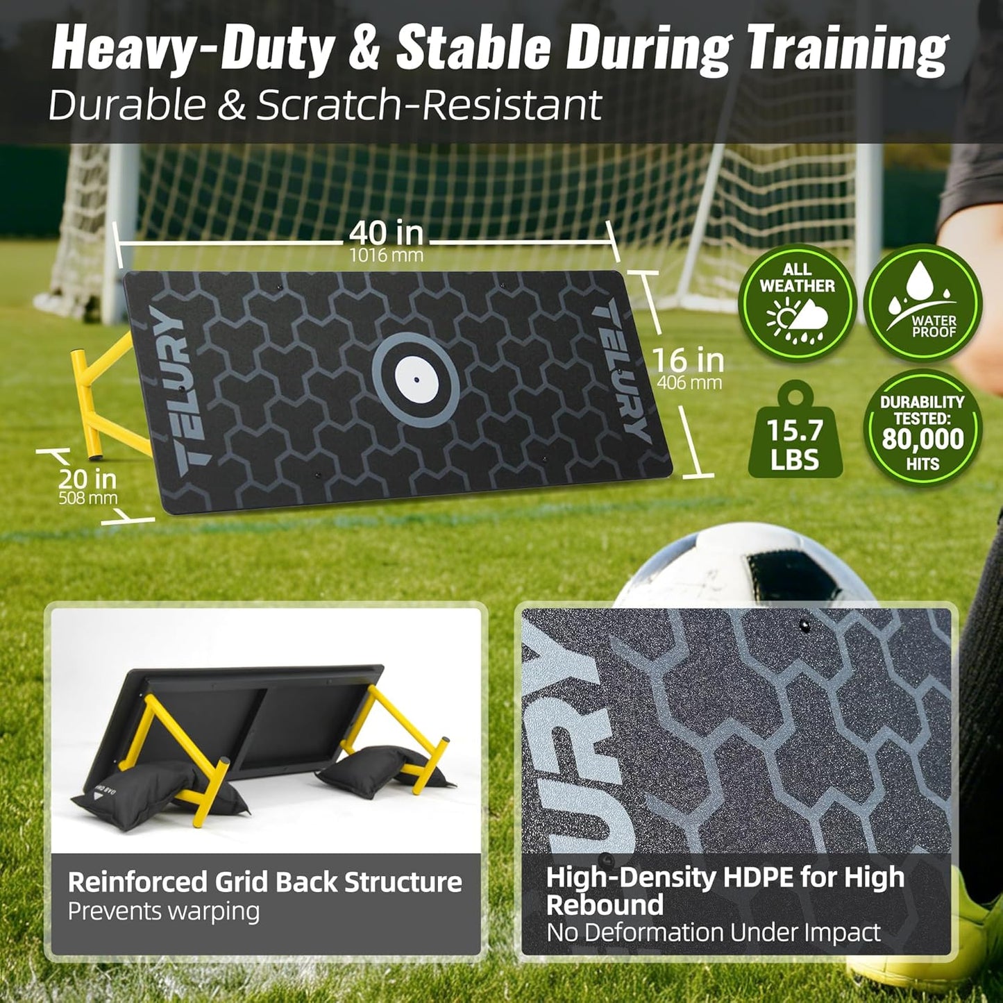 Premium Soccer Rebounder Board for Passing & Ball Control Training