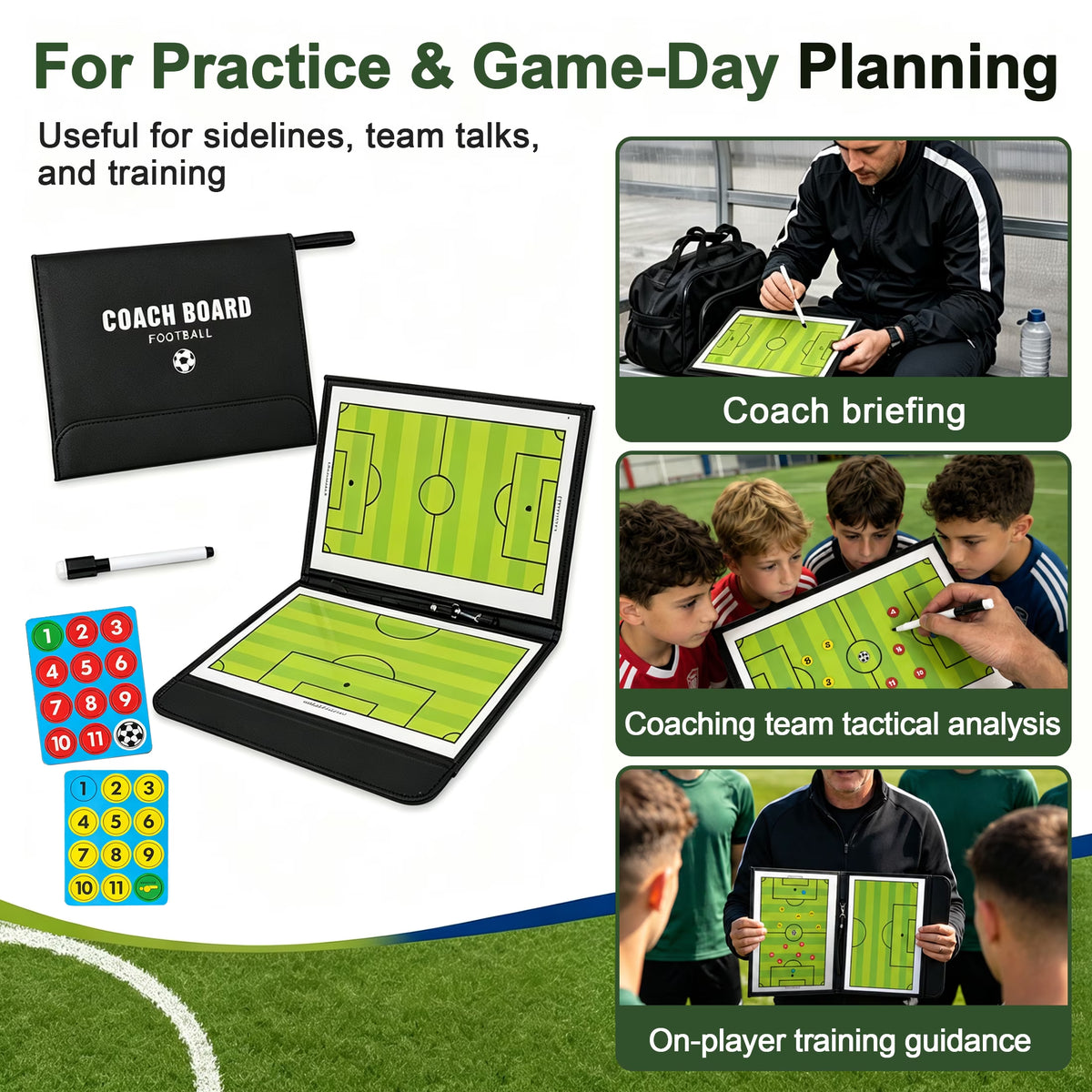 Veltrano Magnetic Soccer Coaching Board – Portable Tactical Strategy Board