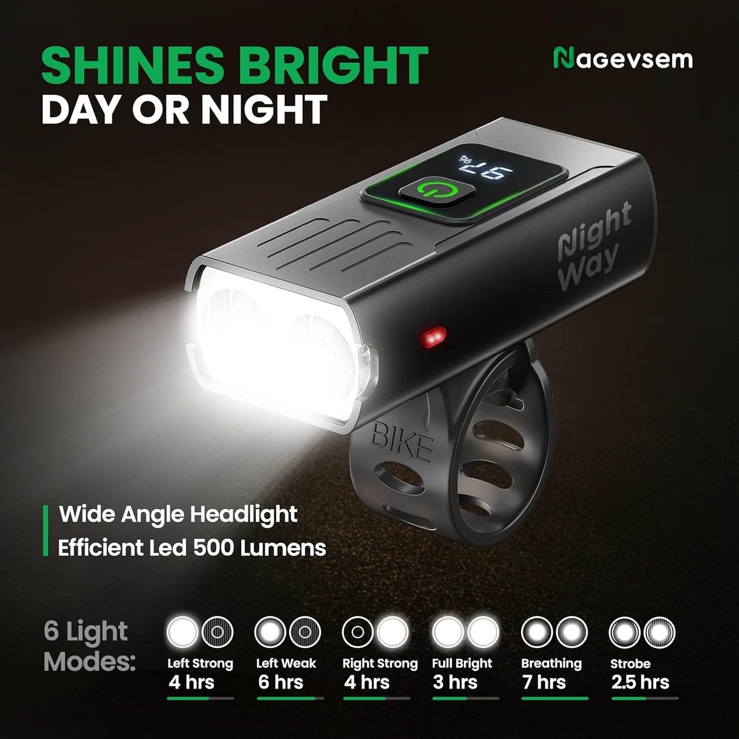 Premium USB-C Rechargeable Bike Light Set for Night Riding - Waterproof, 12+6 Modes, Ideal for Road and Mountain Cycling