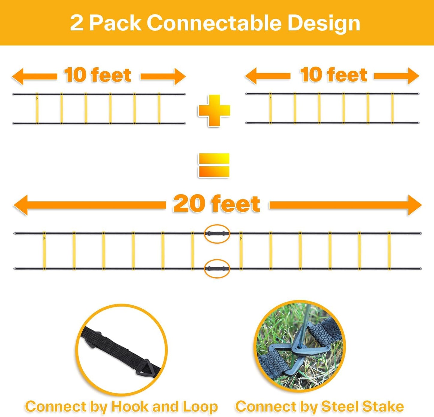 Premium Agility Ladder Speed Training Set with Carry Bag