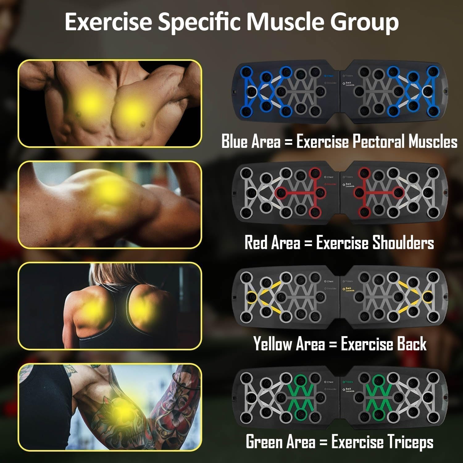 Premium 15-in-1 Push Up Board with Resistance Bands