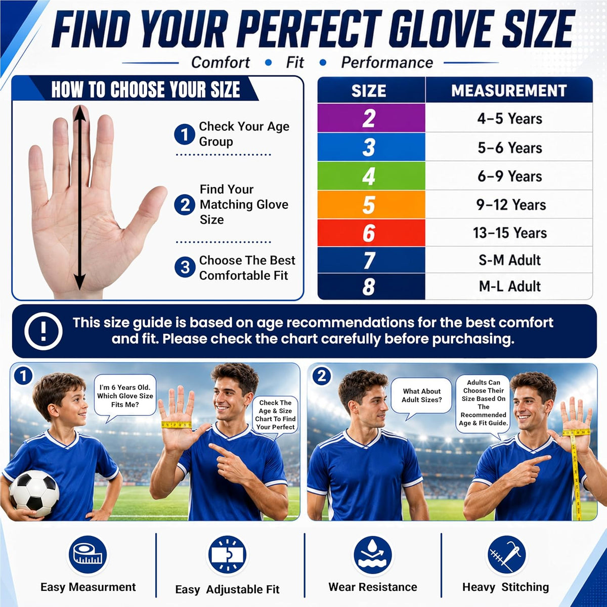 Veltrano Soccer Goalkeeper Gloves – Training & Match Gloves for Youth Players