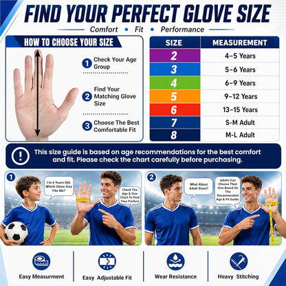 Veltrano Soccer Goalkeeper Gloves – Training & Match Gloves for Youth Players