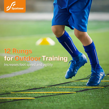 Premium Agility Ladder Speed Training Set with Carry Bag