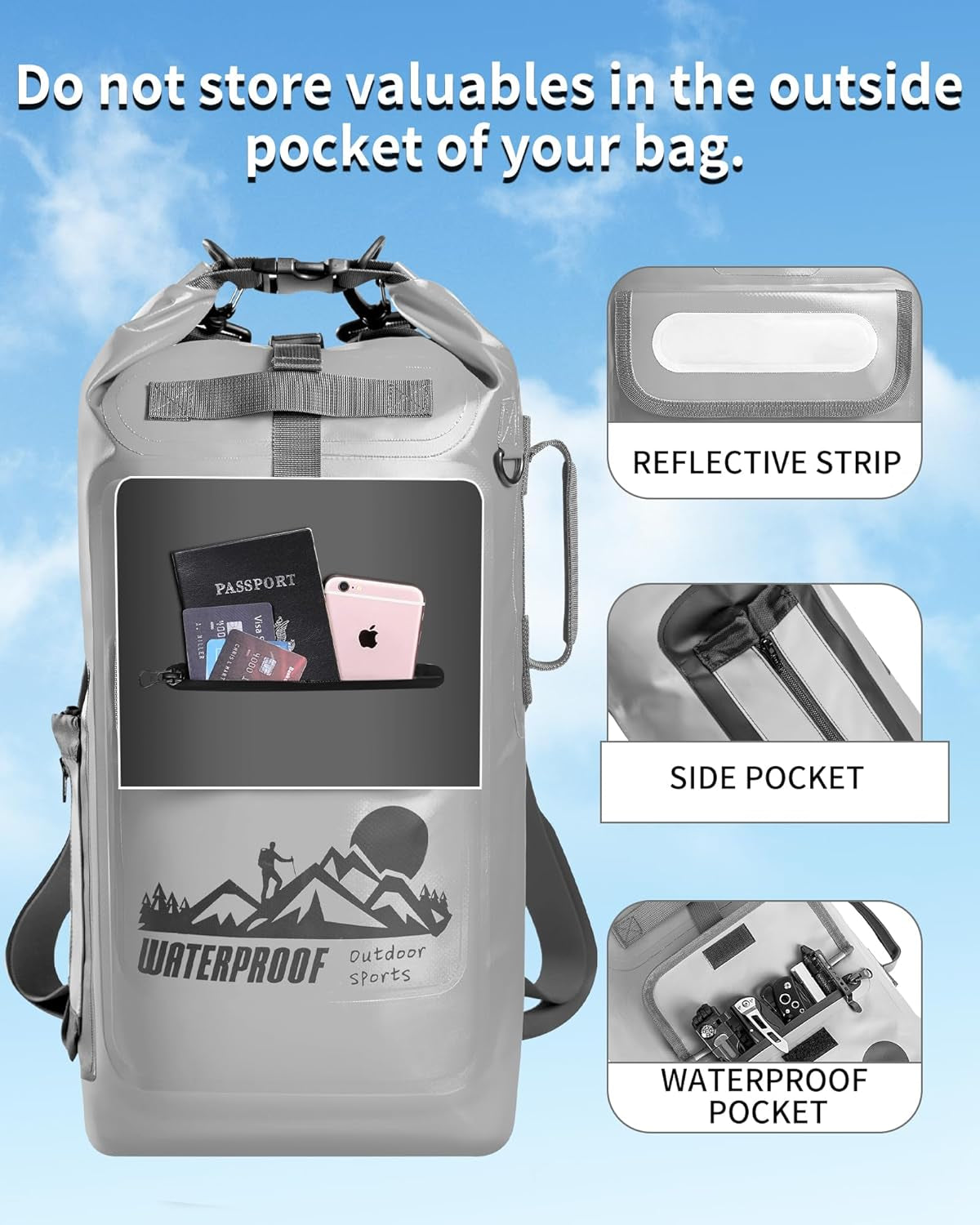 Waterproof Dry Bag Backpack for Camping, Hiking & Kayaking