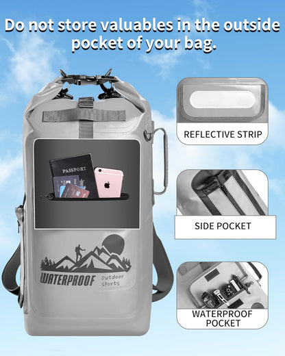 Waterproof Dry Bag Backpack for Camping, Hiking & Kayaking