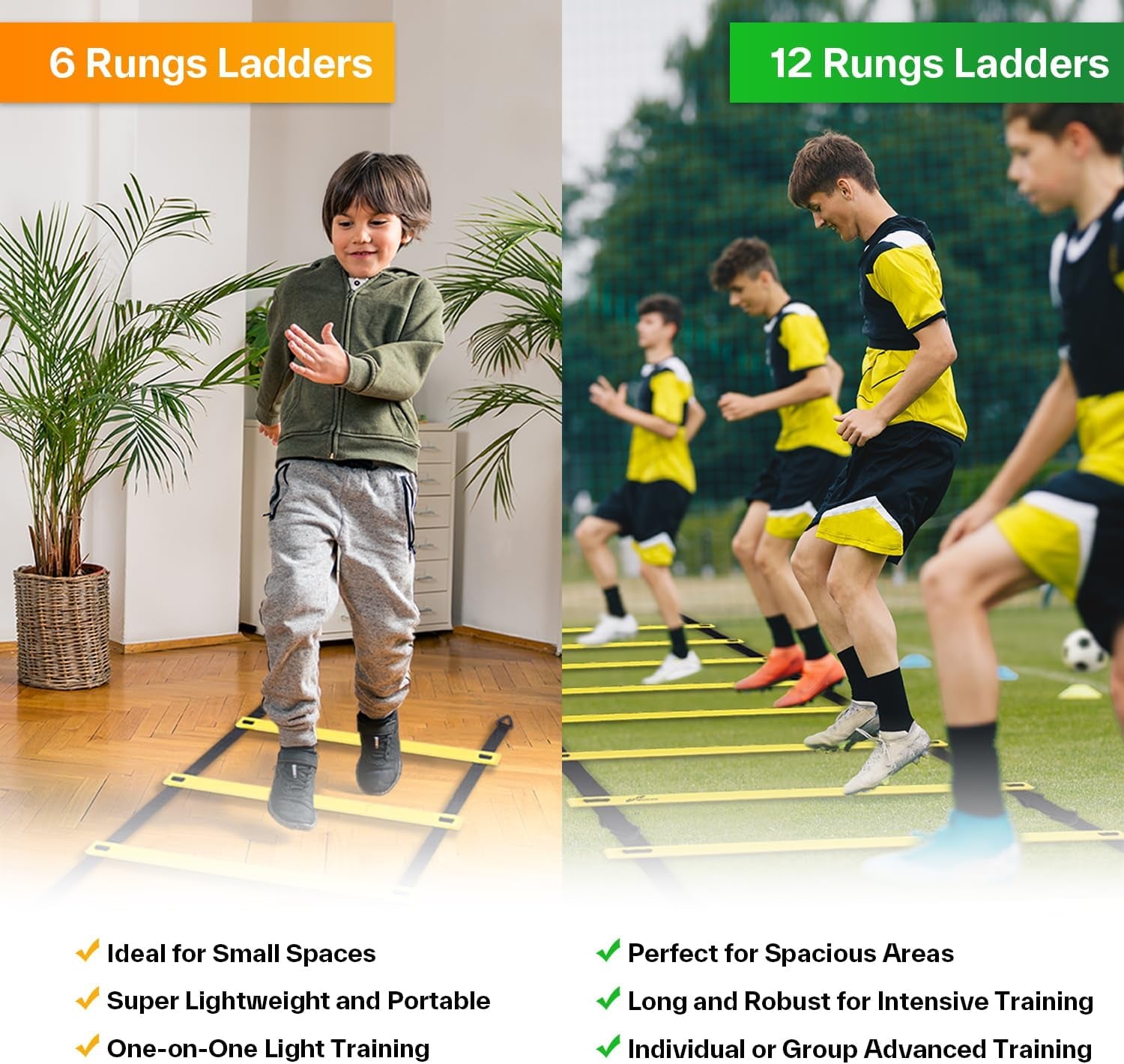 Premium Agility Ladder Speed Training Set with Carry Bag