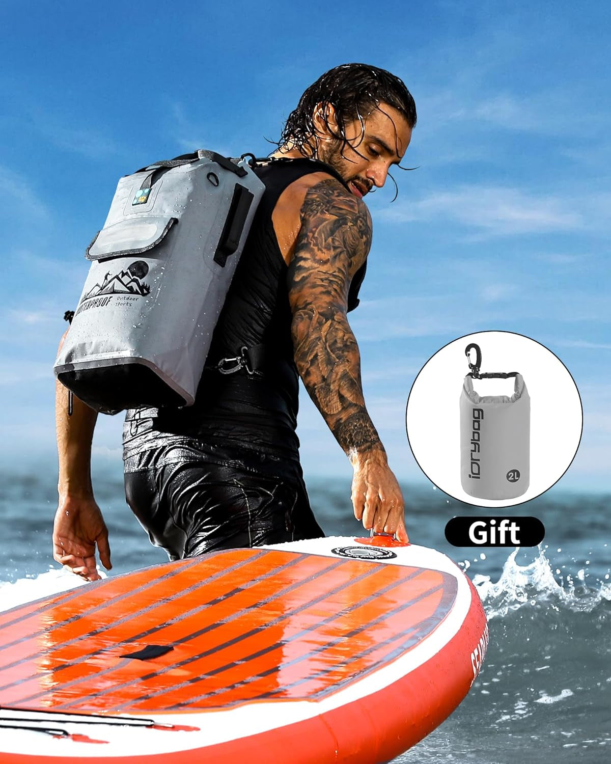 Waterproof Dry Bag Backpack for Camping, Hiking & Kayaking