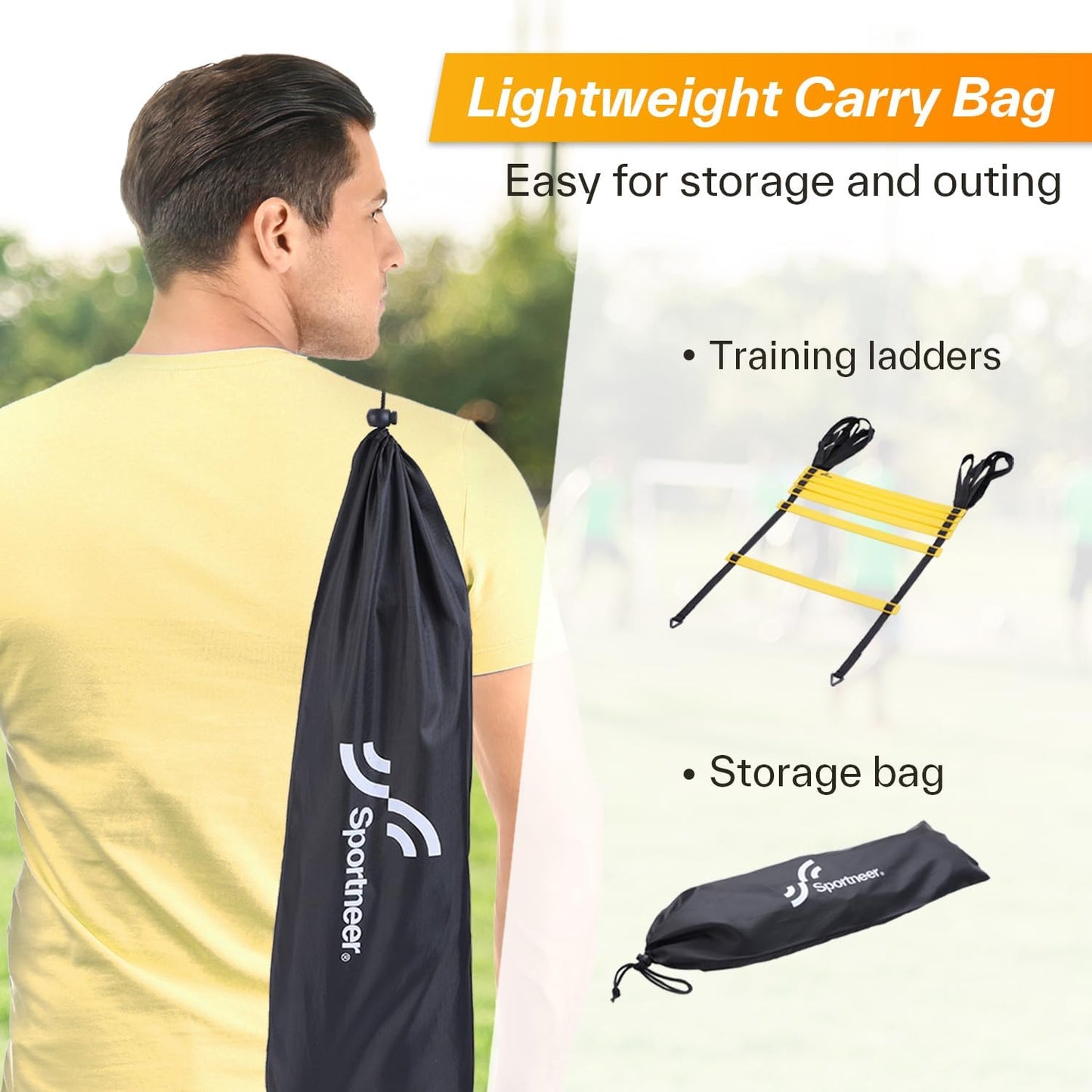Premium Agility Ladder Speed Training Set with Carry Bag