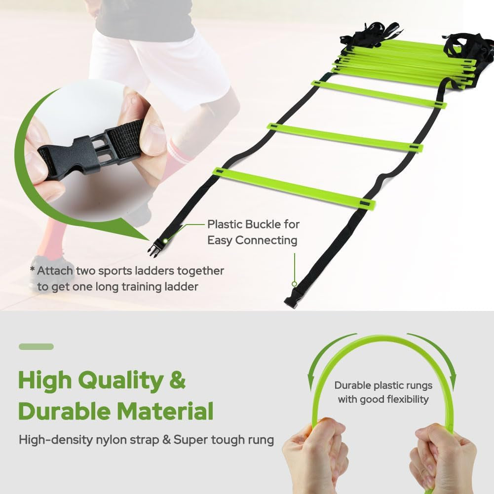 Veltrano 20FT Soccer Agility Ladder – Speed & Footwork Training Set