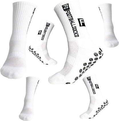 Premium Anti-Slip Grip Socks for Soccer & Sports (3 Pairs)