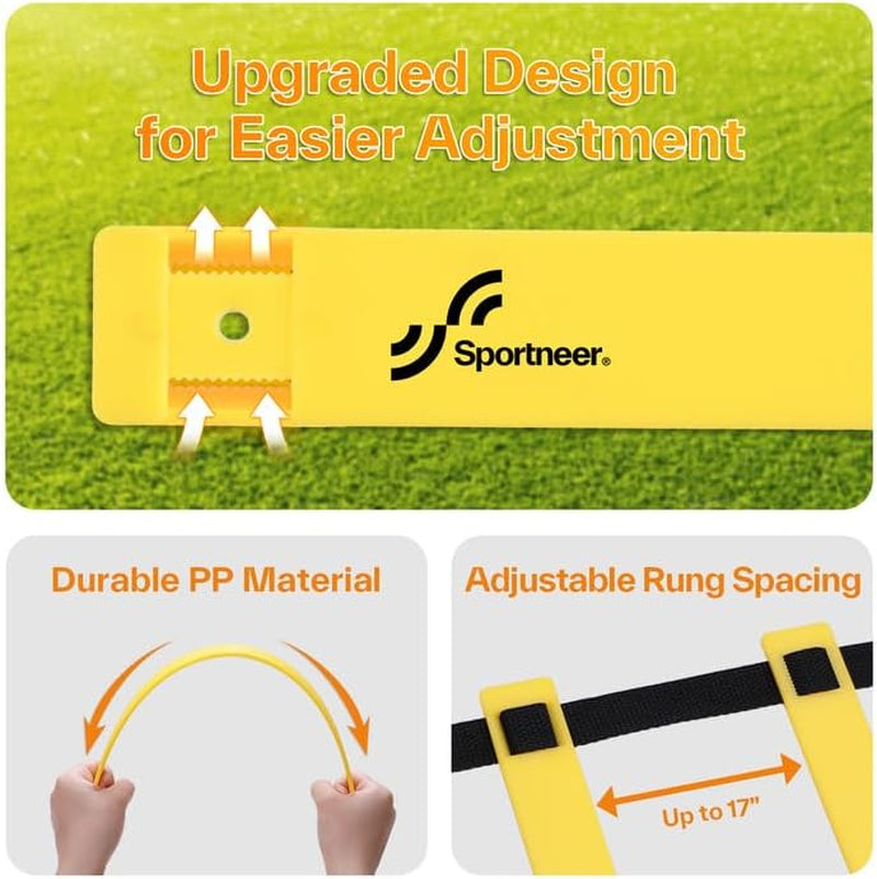 Premium Agility Ladder Speed Training Set with Carry Bag