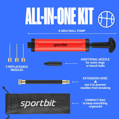 Premium Sports Ball Pump with Needle Kit