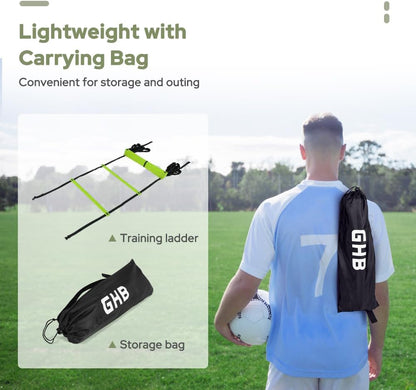 Veltrano 20FT Soccer Agility Ladder – Speed & Footwork Training Set